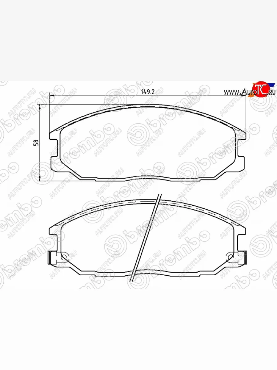 Колодки тормозные перед FL-FR SAT SSANGYONG Rexton Y290 (2012-2017)  в Керчи Республика Крым