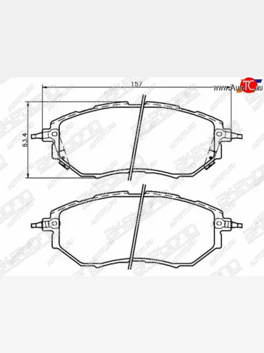 Колодки тормозные перед FL-FR SAT Subaru Legacy BH/BE12 универсал (1998-2003)