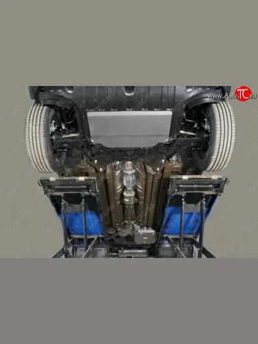 Защиты комплект (картер и кпп, бак) ТСС Тюнинг (алюминий 4 мм) Hyundai Creta SU (2020-2022)