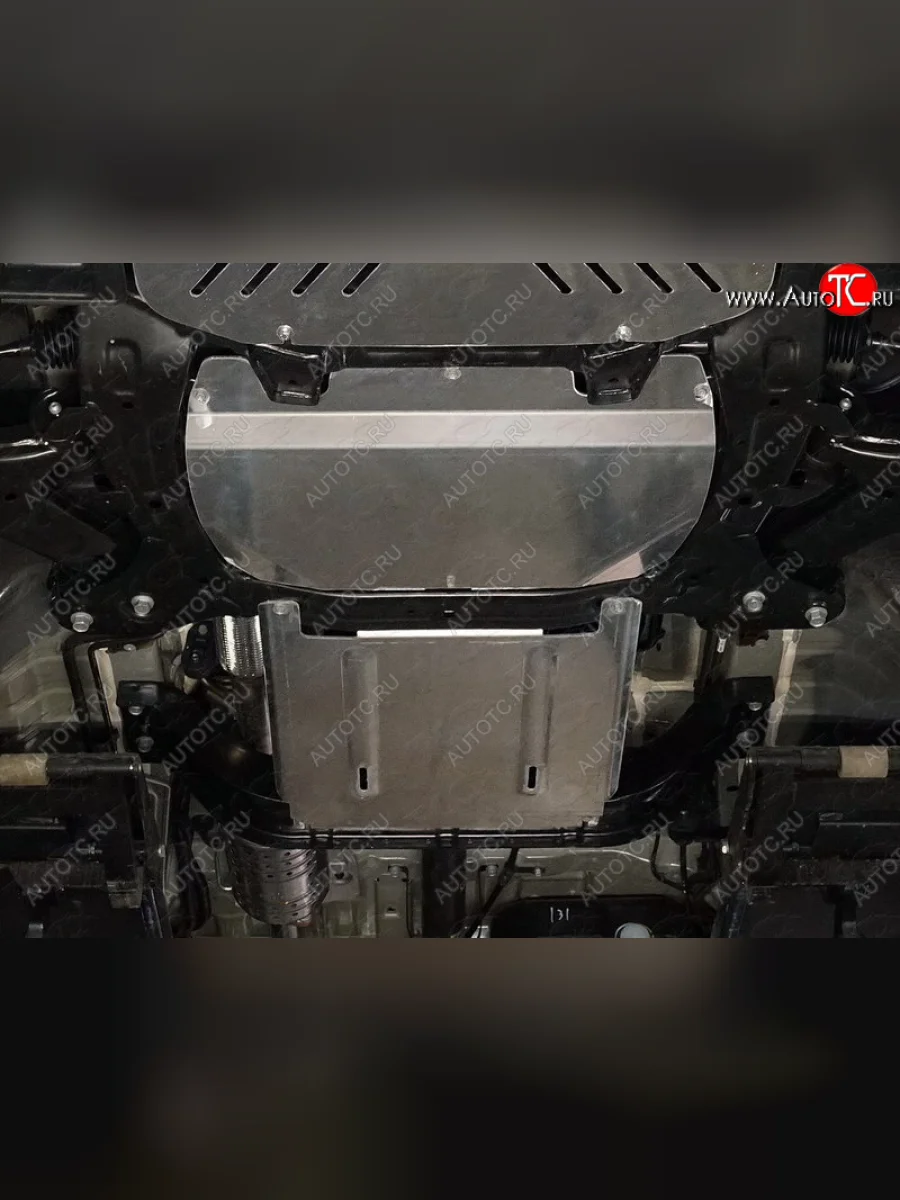 Защита КПП (комплект 2шт) ТСС Тюнинг Hyundai Starex/Grand Starex/H1 TQ 2-ой рестайлинг (2017-2022) (алюминий 4 мм)  с доставкой в г. Керчь