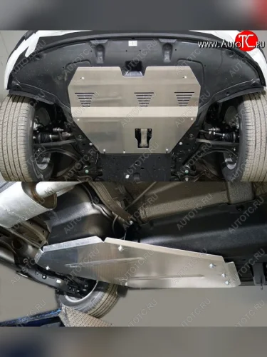 Защиты комплект (картер и кпп, бак) ТСС Тюнинг (алюминий 4 мм) Hyundai Tucson NX4 (2020-2022)