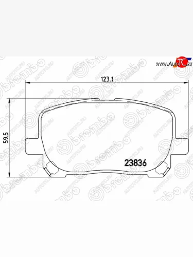 Колодки тормозные перед FL-FR SAT            Toyota Ipsum ACM20 дорестайлинг (2001-2003)