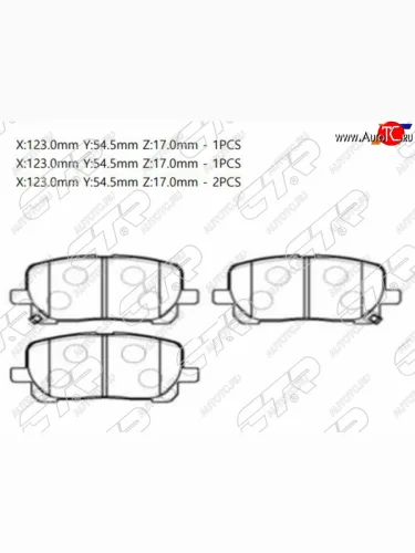 Колодки тормозные перед FL-FR SAT       Toyota Ipsum ACM20 дорестайлинг (2001-2003)