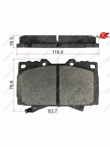 Колодки тормозные перед FL-FR SAT  (с керамическим наполнением) Toyota Land Cruiser 10 100 1-ый рестайлинг (2002-2005)