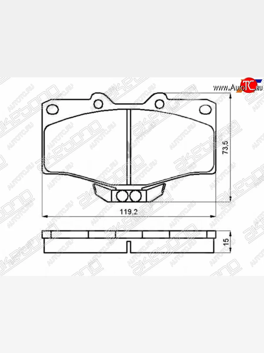 Колодки тормозные перед FL-FR SAT  Toyota Hilux AN10,AN20 дорестайлинг (2004-2008)  в Керчи Республика Крым