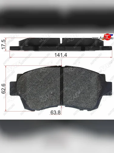 Колодки тормозные перед FL-FR SAT  Toyota Mark 2 X110 седан дорестайлинг (2000-2002)
