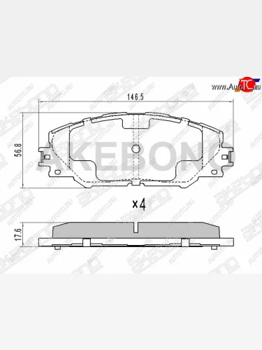 Колодки тормозные перед FL-FR SAT  Toyota RAV4 XA30 5 дв. удлиненный 2-ой рестайлинг (2010-2013)