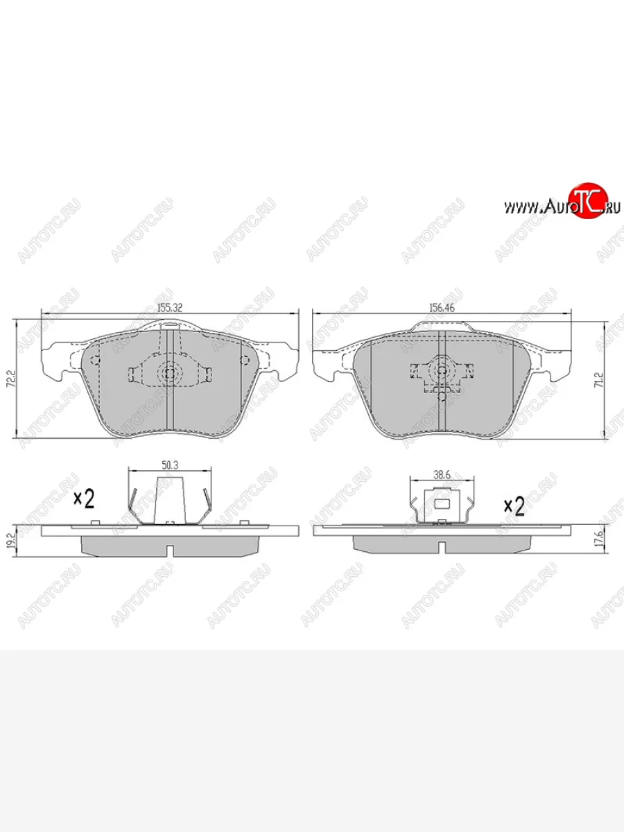 Колодки тормозные перед FL-FR SAT Volvo XC60  дорестайлинг (2008-2013)  в Керчи Республика Крым
