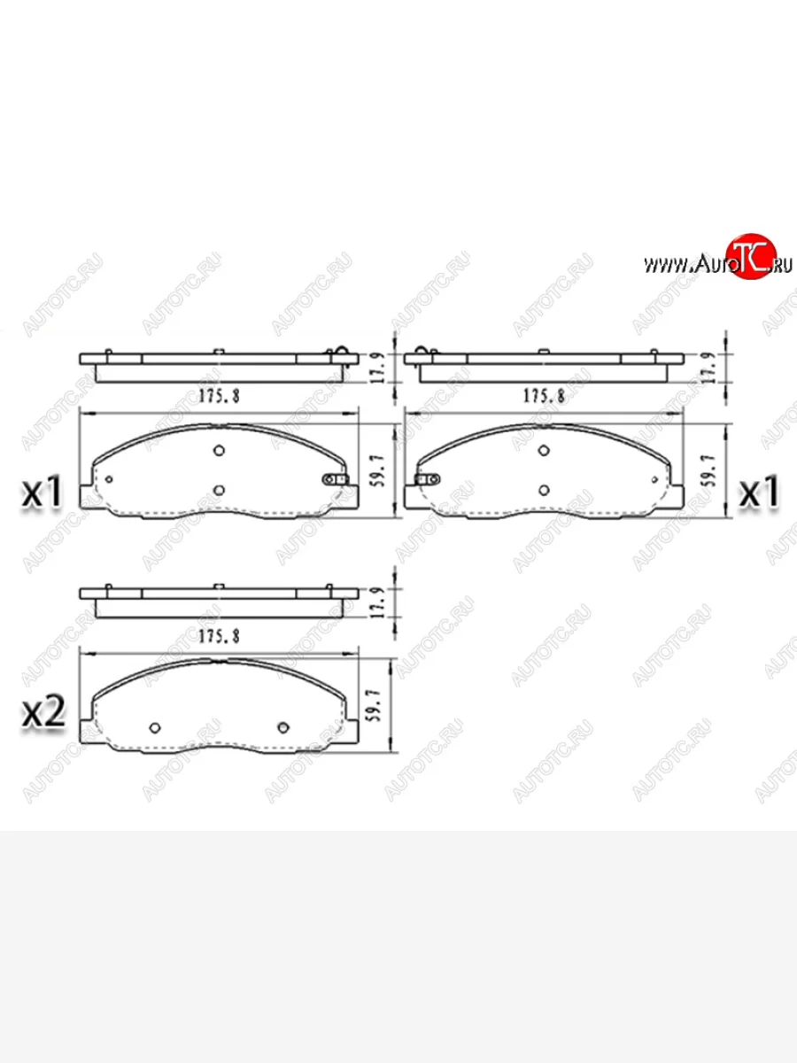 Колодки тормозные перед FL-FR SAT ГАЗ ГАЗель Next A62,А65 автобус (2016-2025)  в Перми Пермском крае