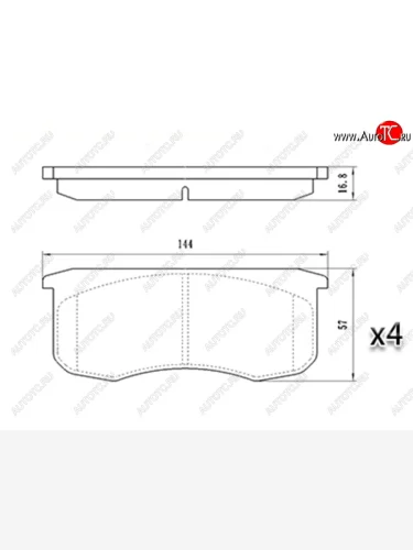 Колодки тормозные перед FL-FR SAT (подходят и для Уаз Patriot 3151 и 3160) Уаз 315195 Хантер (2003-2025)
