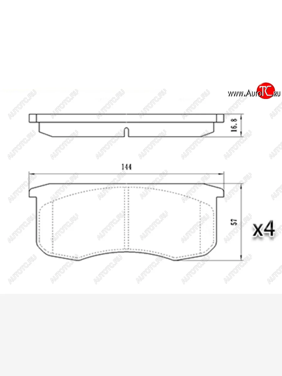 Колодки тормозные перед FL-FR SAT Уаз 315195 Хантер (2003-2025) (подходят и для Уаз Patriot 3151 и 3160)  в Керчи Республика Крым