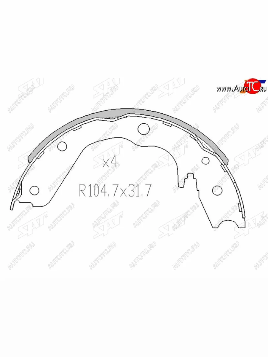 Колодки тормозные стояночного тормоза RR SAT Great Wall Hover H3  рестайлинг (2014-2016)  с доставкой в г. Керчь