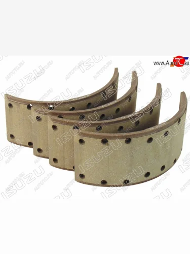 Накладки на тормозные колодки передние задние барабан RR SAT Isuzu Elf (NPR75)  дорестайлинг (2006-2014)