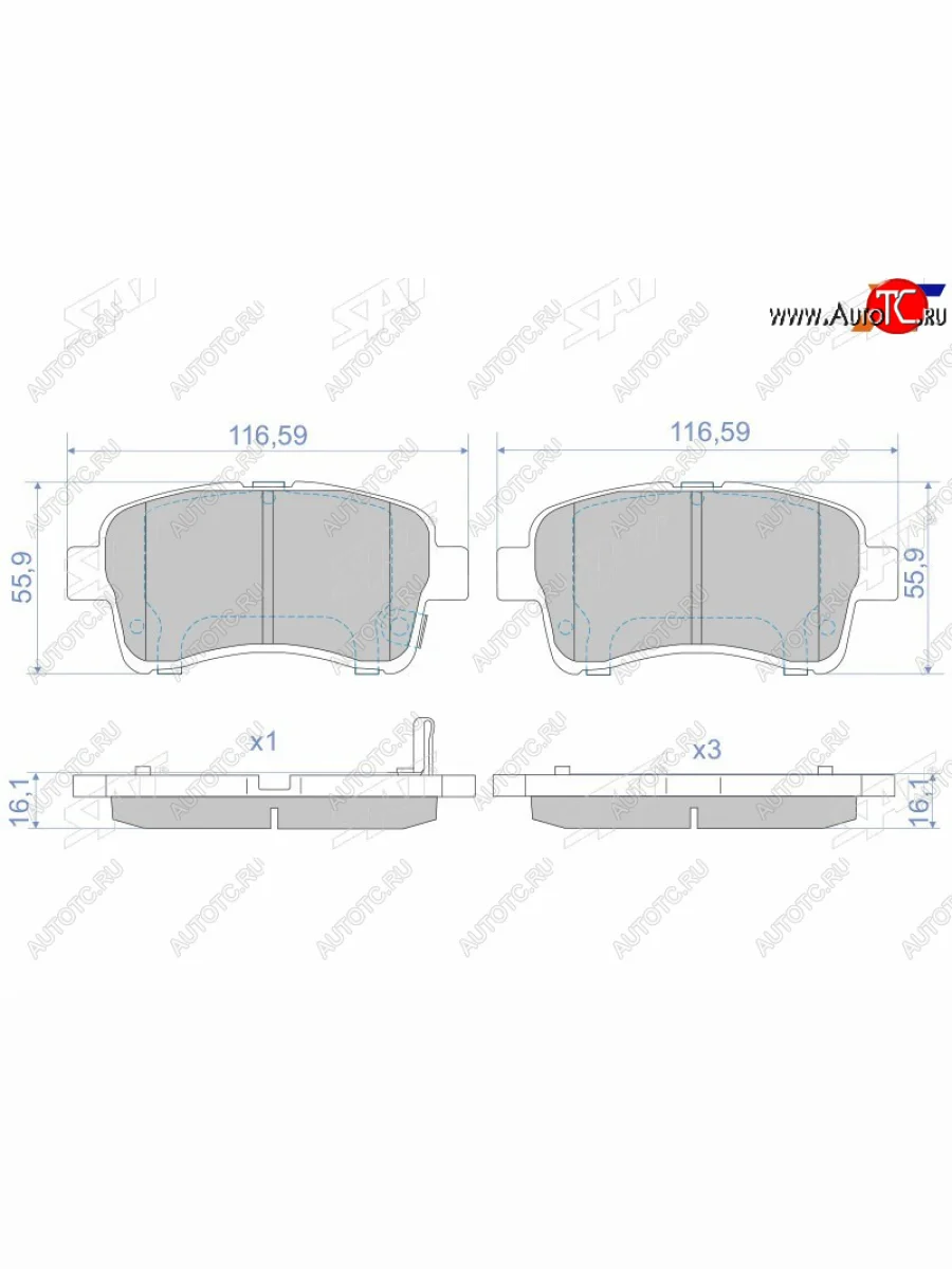 Колодки тормозные передние FR-FL SAT  Suzuki  Aerio  RA21S, RC51S, Liana ( хэтчбэк,  седан)  в Самаре Самарской области