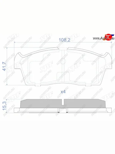 Колодки тормозные передние FR-FL SAT Suzuki Aerio  RA21S, RC51S (2001-2007) седан дорестайлинг, cедан рестайлинг