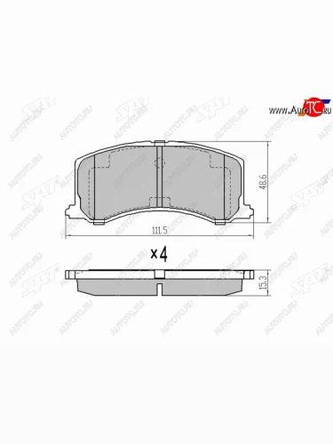 Колодки тормозные передние FR-FL SAT Suzuki Baleno (1999-2002)