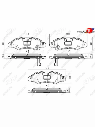 Колодки тормозные передние FR-FL SAT Suzuki Wagon R  MH23S (2008-2012)