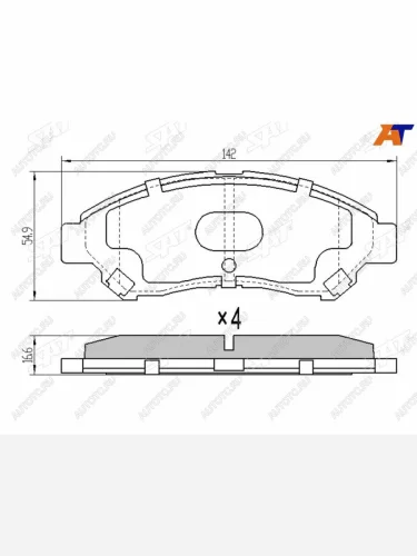 Колодки тормозные передние FR-FL SAT Toyota Town Ace  s400 (2008-2020) дорестацлинг