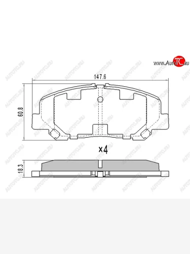 Колодки тормозные передние FR-FL SAT Toyota Alphard  H20 (2008-2011) дорестайлинг