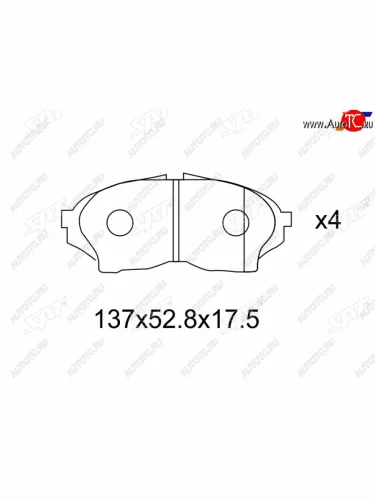 Колодки тормозные передние FR-FL SAT Toyota Chaser 6 X100 дорестайлинг (1992-1996)