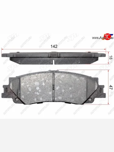 Колодки тормозные задние RR SAT Toyota Land Cruiser J300 дорестайлинг (2021-2025)