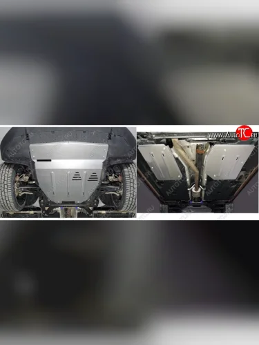 Защиты комплект (картер и кпп, бака и адсорбера) ТСС Тюнинг (алюминий 4 мм) Geely Tugella FY11,HPBA4 рестайлинг (2022-2025)