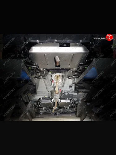 Защиты комплект (картер и кпп, бак) ТСС Тюнинг (алюминий 4 мм) Geely Emgrand X7 2-ой рестайлинг (2019-2021)