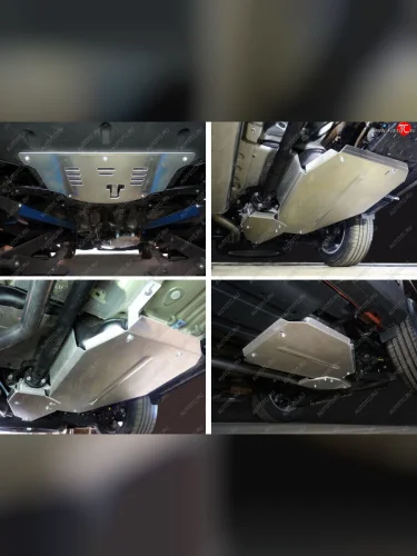 Защиты комплект (картер и кпп, бак, задний дифференциал) ТСС Тюнинг KIA Sorento UM/Prime дорестайлинг (2014-2018)