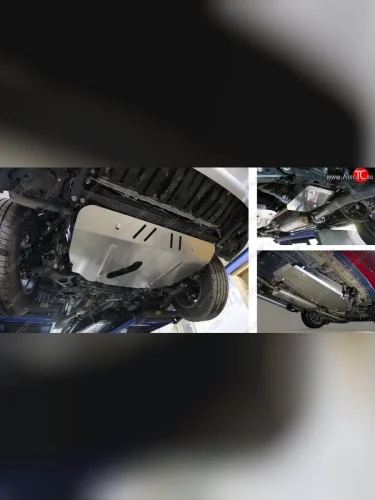 Защиты комплект (картер и кпп, бак, задний дифференциал) ТСС Тюнинг (алюминий 4 мм) Toyota RAV4 XA40 5 дв. рестайлинг (2015-2019)