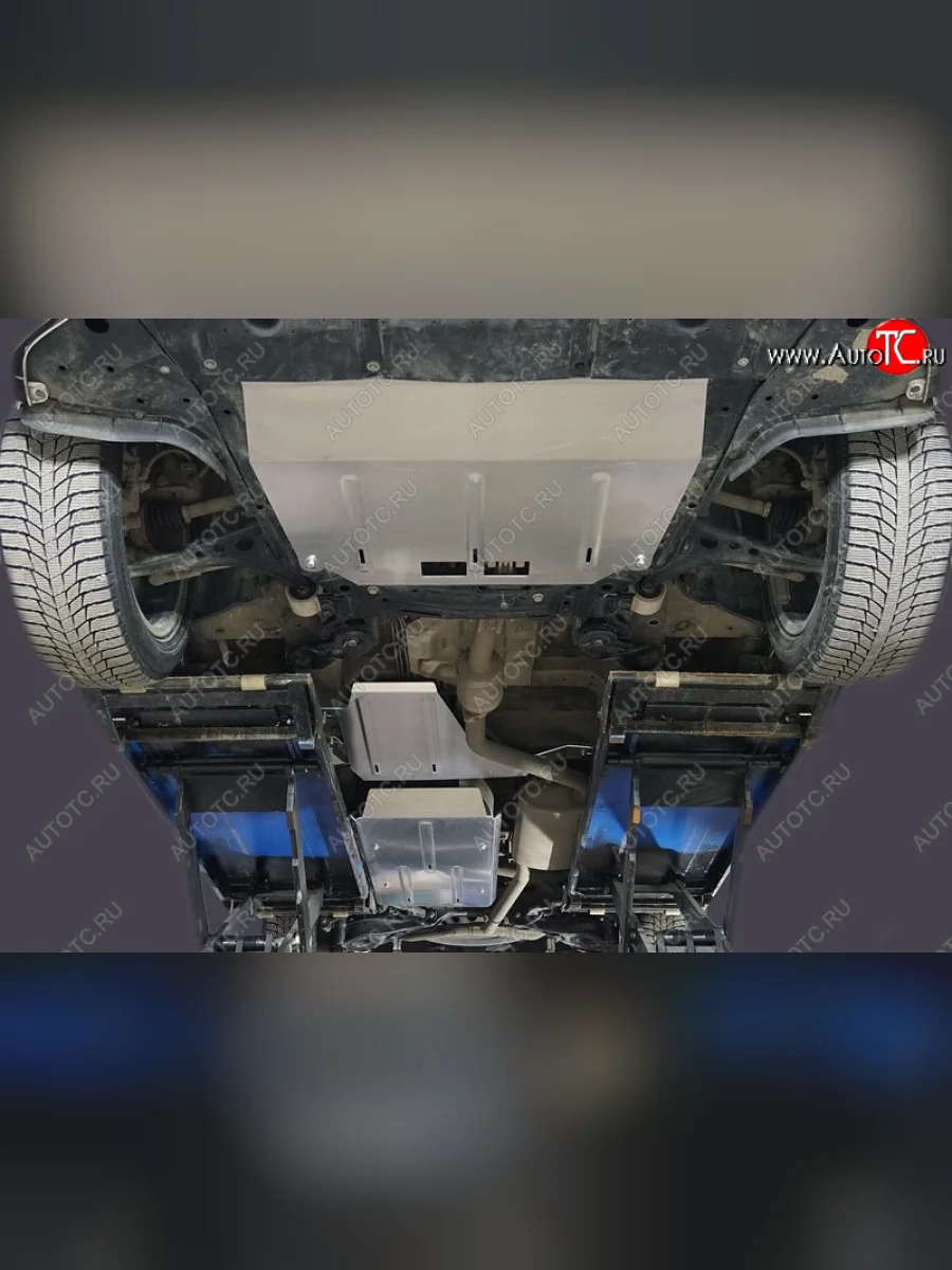 Защиты комплект (картер и кпп, бака, заднего редуктора) 2.0T 4WD ТСС Тюнинг GAC GN8 (2020-2023) (алюминий 4 мм)  с доставкой в г. Пермь