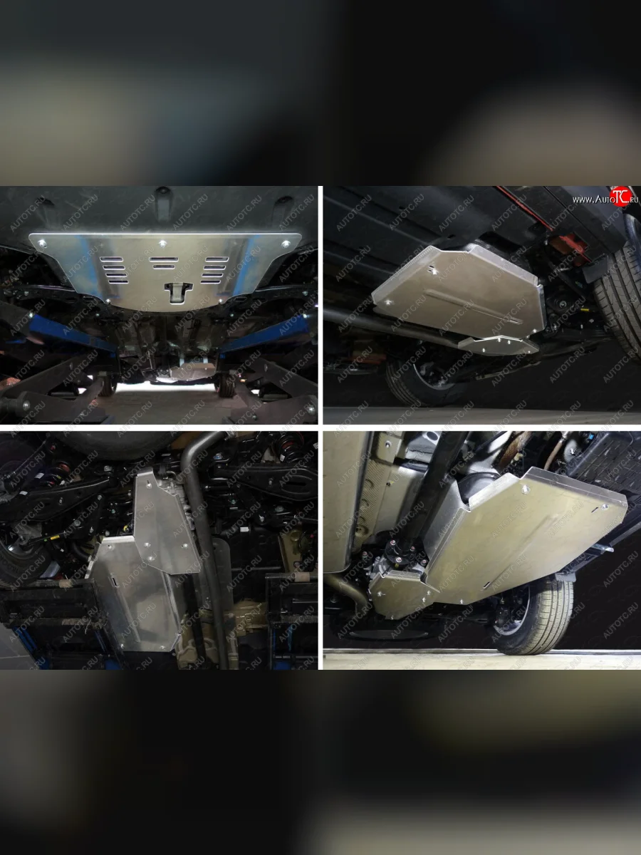 Защиты комплект (картер, кпп, дифференциал, бак) ТСС Тюнинг Hyundai Santa Fe TM дорестайлинг (2018-2021) (алюминий 4 мм)  в Керчи Республика Крым