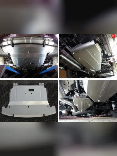 Защиты комплект (картер, кпп, дифференциал, бак) ТСС Тюнинг Hyundai Grand Santa Fe 1 DM рестайлинг (2016-2018) (алюминий 4 мм)