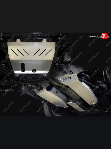 Защиты комплект (картер, кпп, задний дифференциал, бак левая, бак правая) ТСС Тюнинг Nissan Qashqai 2 J11 рестайлинг (2017-2022)