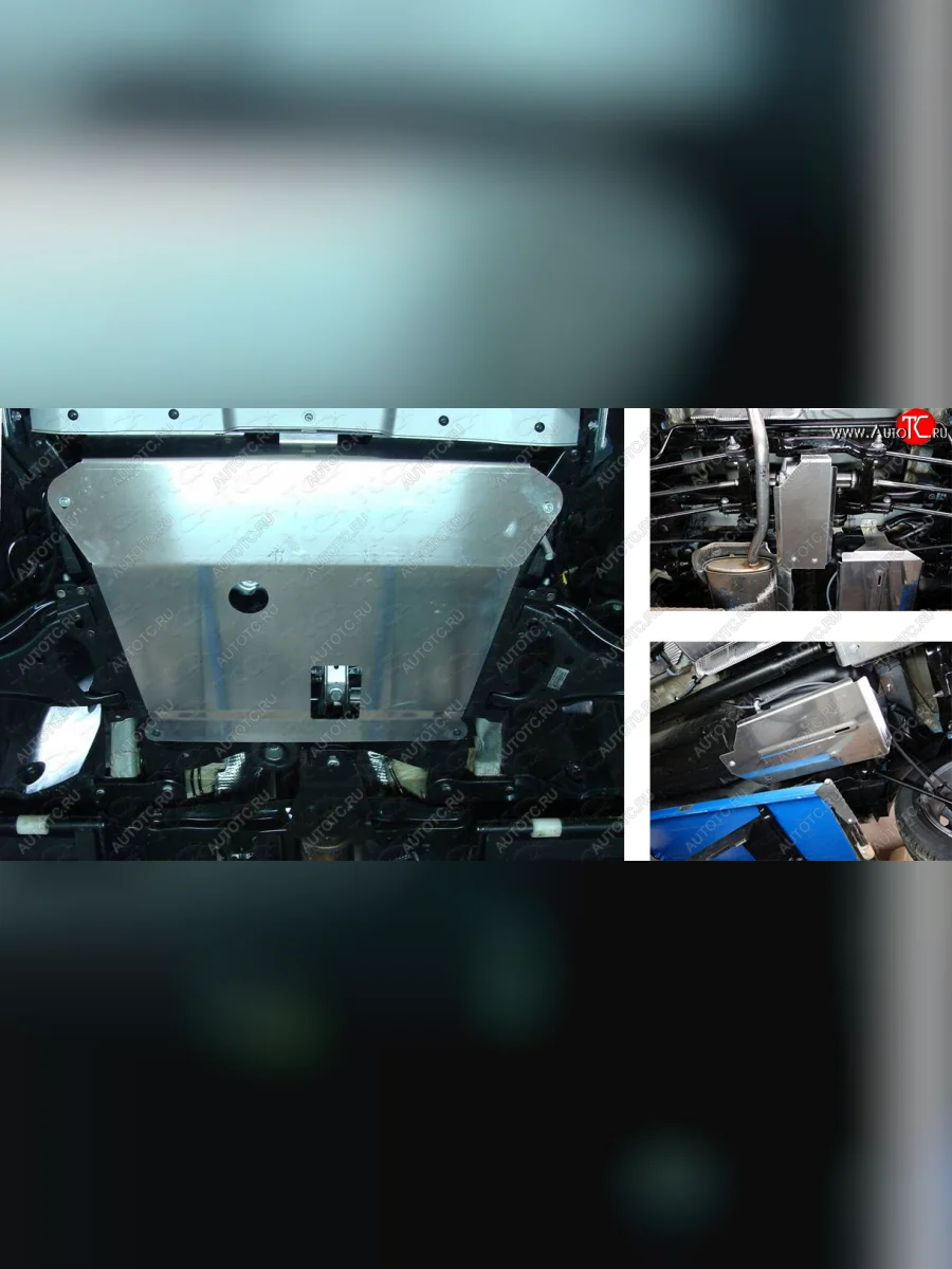 Защиты комплект (картер, кпп, задний дифференциал, бак) ТСС Тюнинг Nissan Terrano D10 дорестайлинг (2013-2016) (алюминий 4 мм)  в Перми Пермском крае