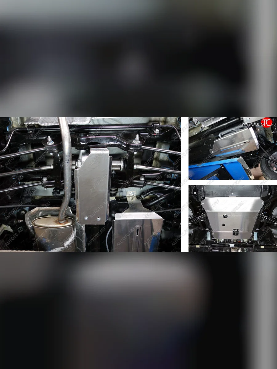 Защиты комплект (картер, кпп, задний дифференциал, бак) ТСС Тюнинг Renault Duster HS рестайлинг (2015-2021) (алюминий 4 мм)  в Самаре Самарской области