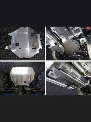 Защиты комплект (картер, кпп, топливопровод, бак левая, бак правая) двг-2-0, 2-4, 4WD ТСС Тюнинг (алюминий 4 мм) Mitsubishi Outlander GF 1-ый рестайлинг (2014-2016)