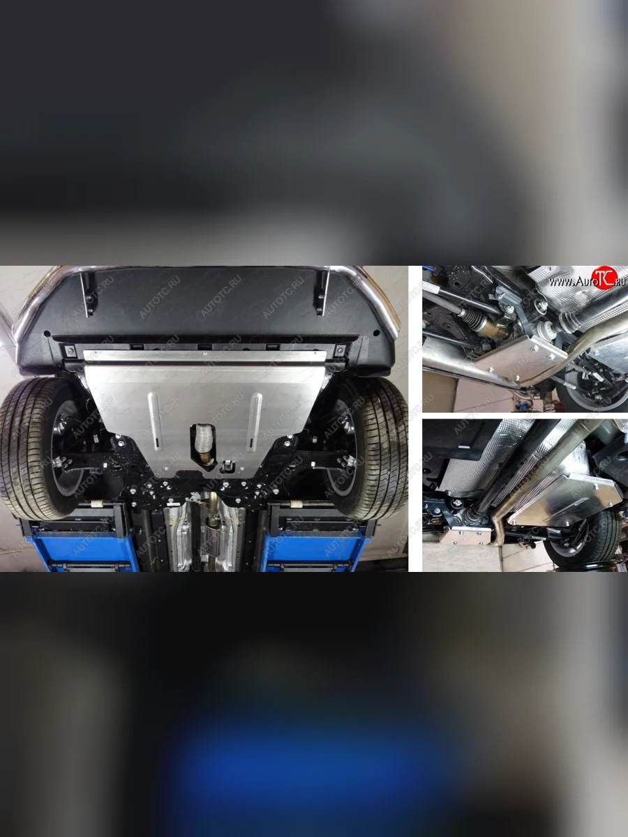 Защиты комплект (картер, бак, задний дифференциал) ТСС Тюнинг Jeep Renegade 1 BU дорестайлинг (2014-2020) (алюминий 4 мм)  с доставкой в г. Керчь