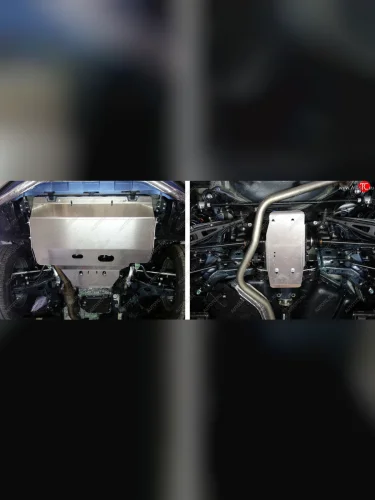 Защиты комплект (картер, задний дифференциал, Turbo) ТСС Тюнинг (алюминий 4 мм) Subaru Forester SJ рестайлинг (2016-2019)