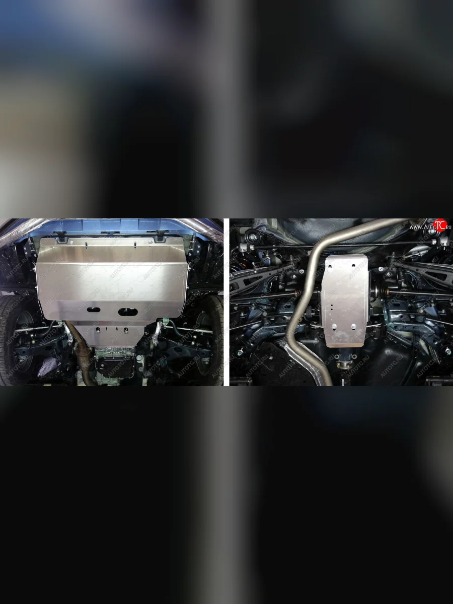 Защиты комплект (картер, задний дифференциал, Turbo) ТСС Тюнинг Subaru Forester SJ рестайлинг (2016-2019) (алюминий 4 мм)  в Керчи Республика Крым