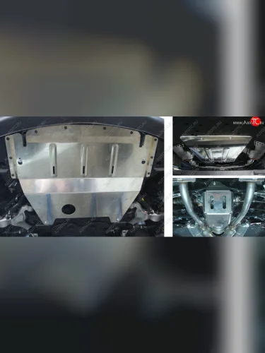 Защиты комплект (картер, кпп, рк) ТСС Тюнинг (алюминий 4 мм) INFINITI Qx50 J50 дорестайлинг (2013-2016)