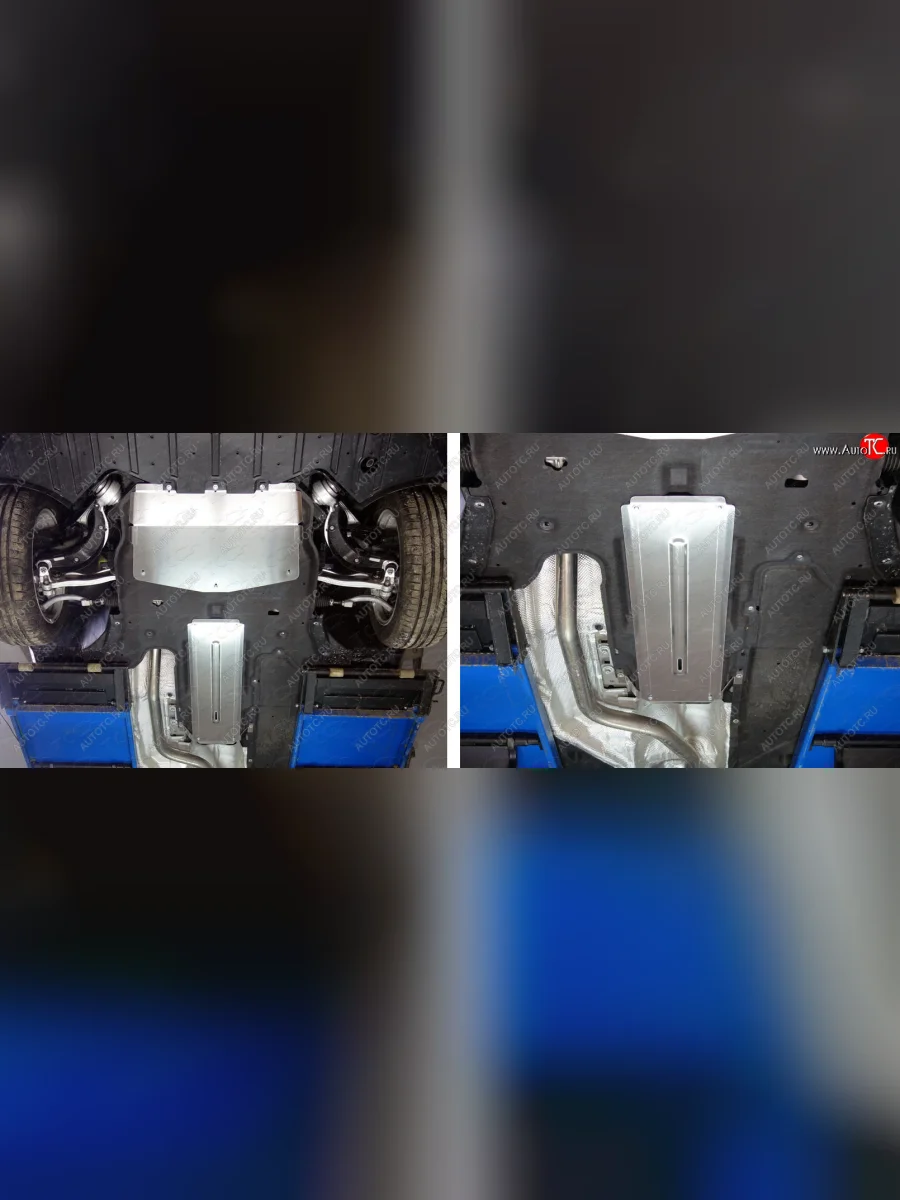 Защиты комплект (картер, кпп) (v 3-0, 2-0d, 3-0d) ТСС Тюнинг Jaguar F-Pace X761 дорестайлинг (2015-2020) (алюминий 4 мм)  с доставкой в г. Керчь