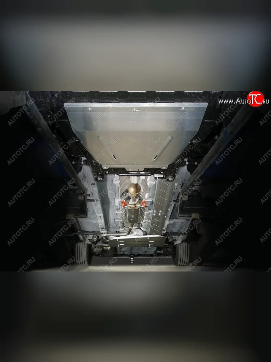 Защиты комплект (картер, кпп, бак, адсорбер, топливопровод) ТСС Тюнинг JAC JS4 (2021-2025) (алюминий 4 мм)  в Перми Пермском крае