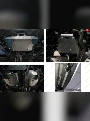 Защиты комплект (картер, кпп, бак, задний дифференциал) ТСС Тюнинг (алюминий 4 мм) Toyota RAV4 XA50 5 дв. дорестайлинг (2018-2025)