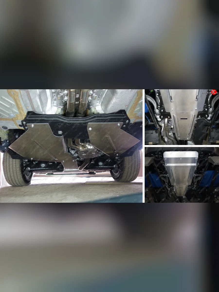 Защиты комплект (картер, кпп, бак, редуктор) ТСС Тюнинг Audi Q7 4M дорестайлинг (2015-2020) (алюминий 4 мм)  с доставкой в г. Керчь