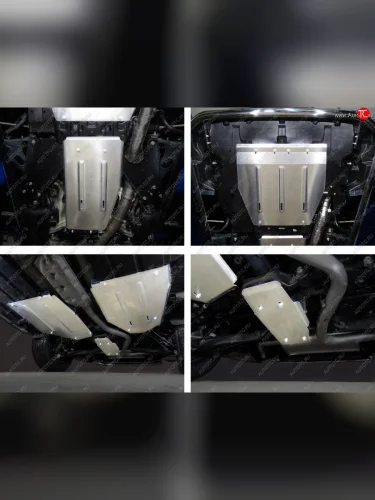 Защиты комплект (картер, кпп, задн - диффер, бак лев+ прав) ТСС Тюнинг (алюминий 4 мм) Subaru XV GT/G24 дорестайлинг (2017-2021)