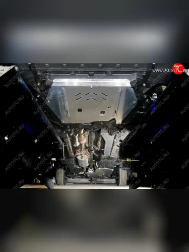 Защиты комплект (картер, кпп, топливные магистрали, бак и задний дифференциал) ТСС Тюнинг (алюминий 4 мм) Haval F7  дорестайлинг (2018-2022)