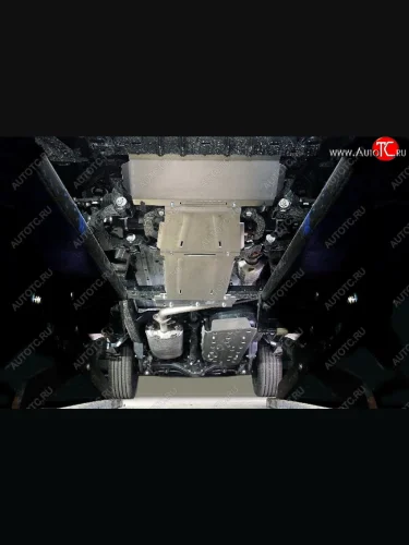 Защиты комплект (картер, передний мост, кпп, рк, бака) ТСС Тюнинг (алюминий 4 мм) Changan Hunter Plus пикап (2022-2025)