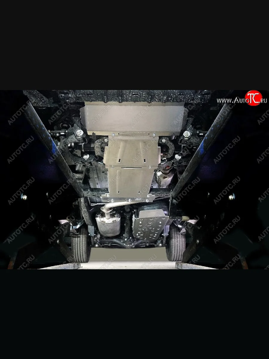 Защиты комплект (картер, передний мост, кпп, рк, бака) ТСС Тюнинг Changan Hunter Plus пикап (2022-2025) (алюминий 4 мм)  в Перми Пермском крае