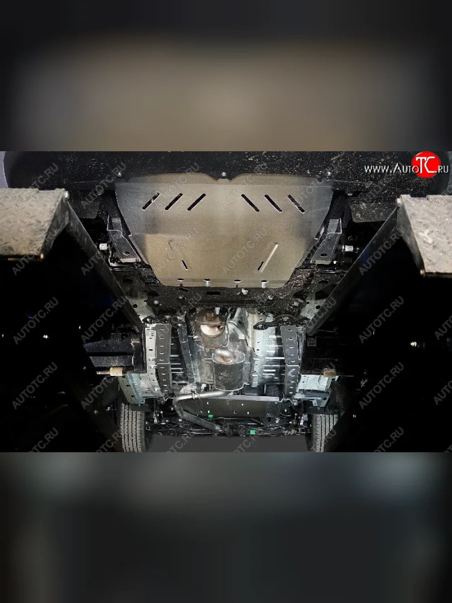 Защиты комплект (картера, КПП, двигателя правая (ГРМ), двигатеря левая (КПП), топливопровода, бака, адсорбера) ТСС Тюнинг JAECOO J7 (2023-2025) (алюминий 4 мм)  с доставкой в г. Пермь