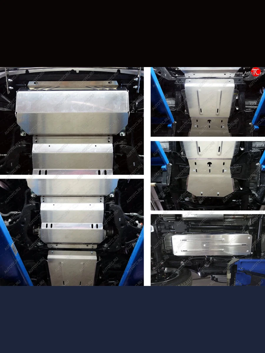 Защиты комплект (радиатор, картер, кпп, рк, бак) АТ ТСС Тюнинг Fiat Fullback (2016-2018) (алюминий 4 мм)  с доставкой в г. Керчь